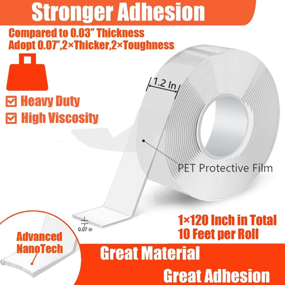 Picture Hanging Strip - Nastro biadesivo resistente da 1,2 pollici