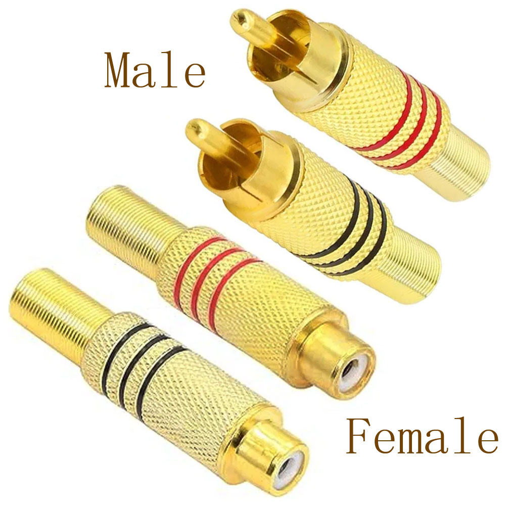 Home Improvement Videos - 4 connettori RCA placcati oro, tipo