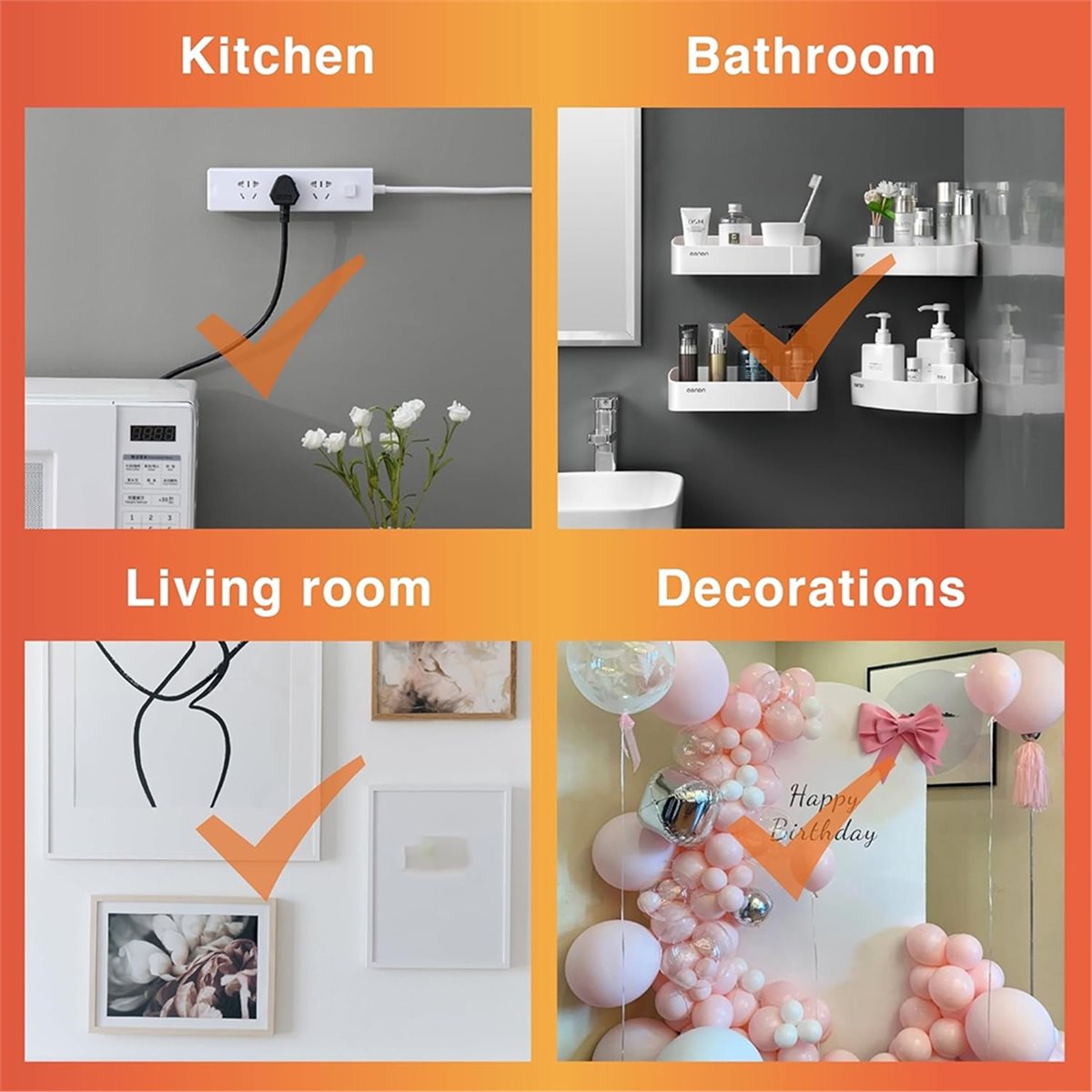 60 Paia di Strisce Adesive Gra - Picture Hanging Strip recensione e prezzo