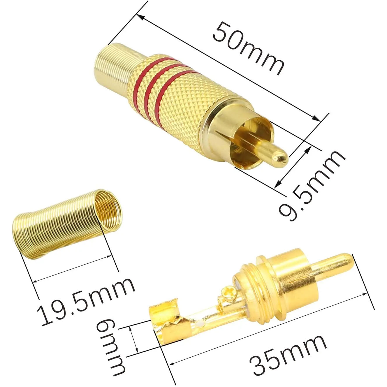 4 connettori RCA placcati oro, - Home Improvement Videos recensione e prezzo