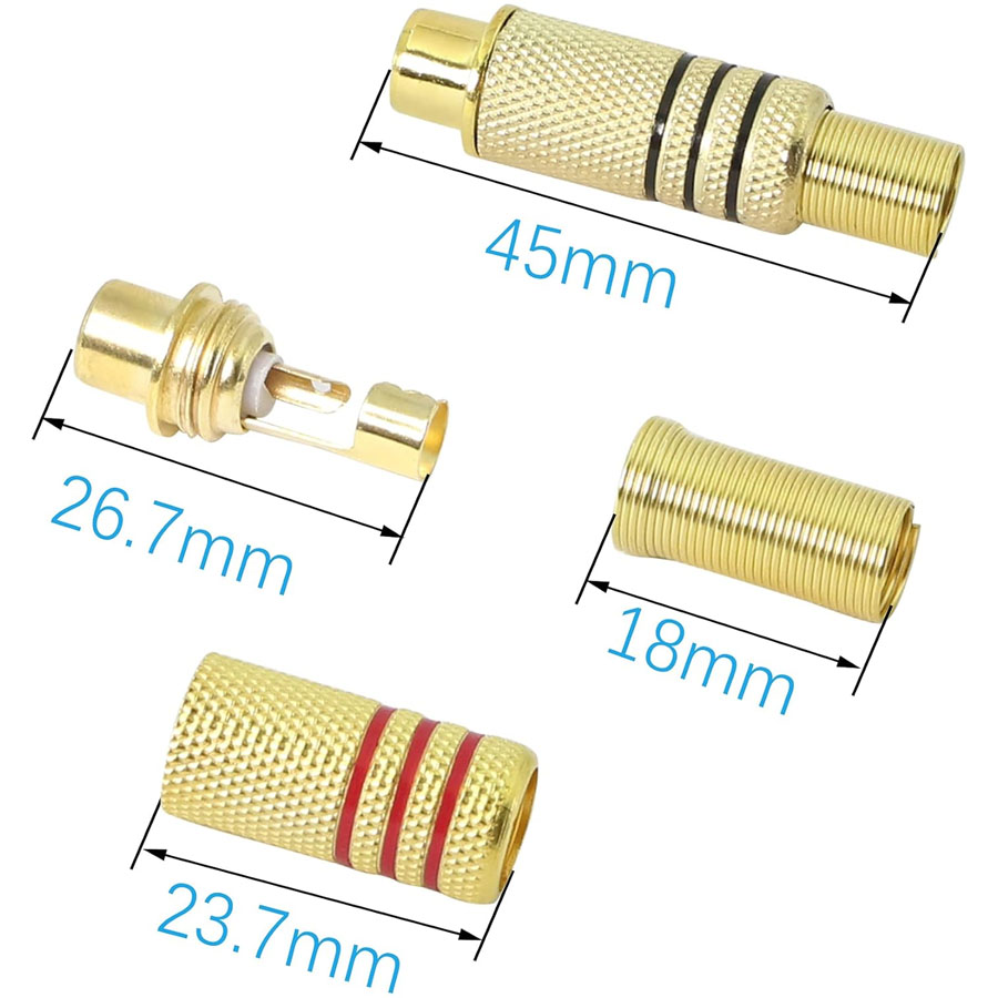 4 connettori RCA placcati oro, - Home Improvement Videos recensione e prezzo